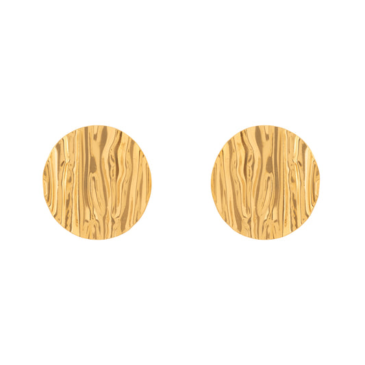 Textured Round Stud Earrings