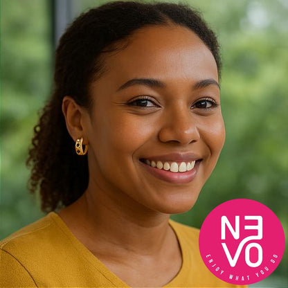 N3VO Stellar Noir Hoop Earrings