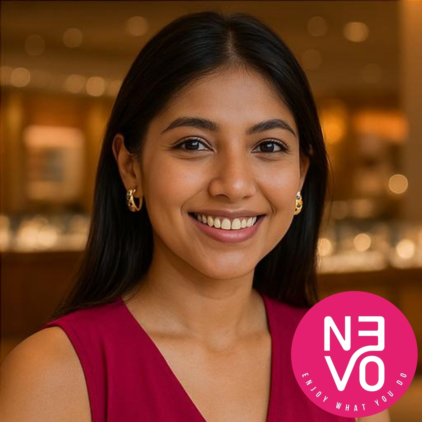 N3VO Stellar Noir Hoop Earrings