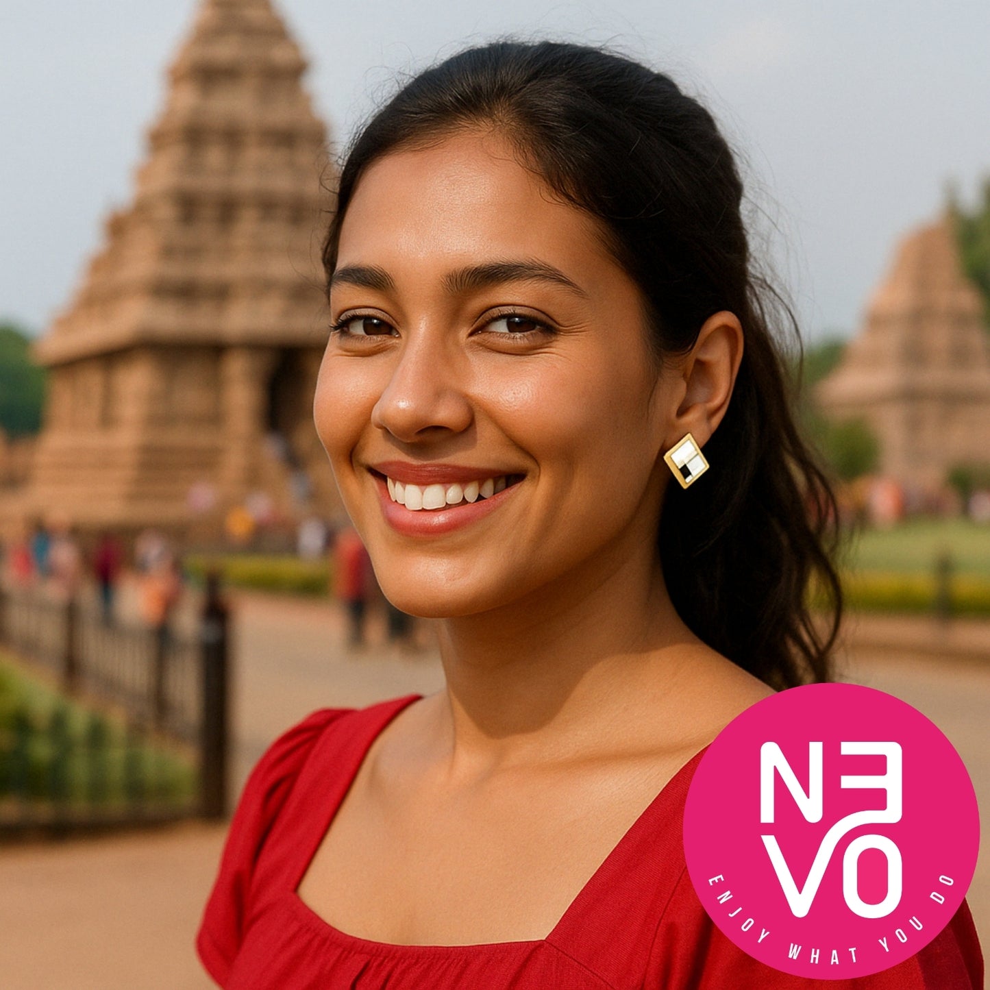 N3VO Pearl Prism Earrings
