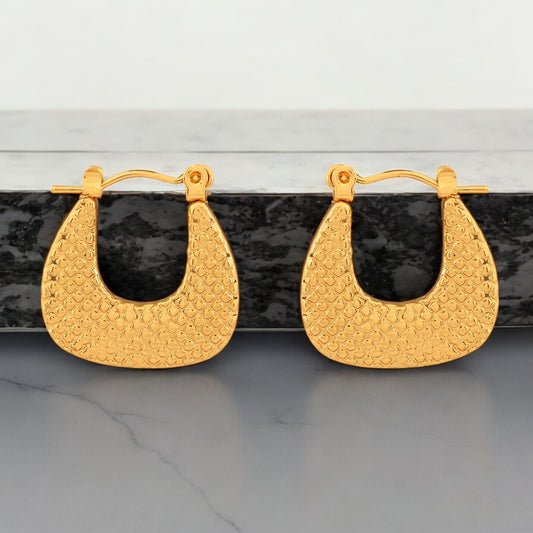 Imperial Crest Hoop Earrings