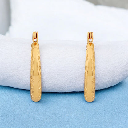 N3VO Gilded Mirage Hoop Earrings