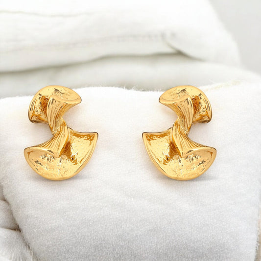 Liquid Gold Stud Earrings