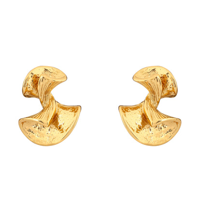 N3VO Liquid Gold Stud Earrings