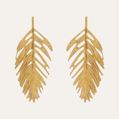 N3VO Golden Fern Earrings