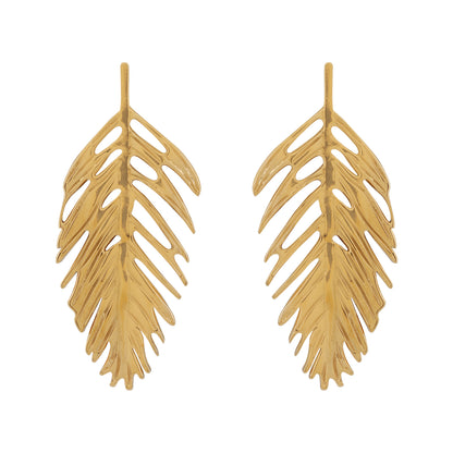 N3VO Golden Fern Earrings