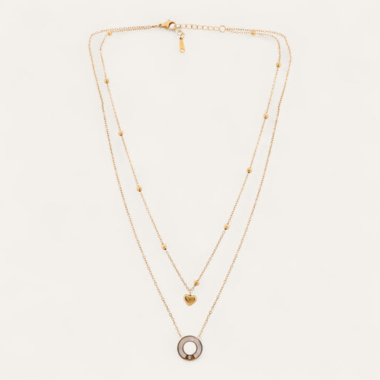 Halo Heart Layered Necklace