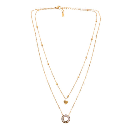 N3VO Halo Heart Layered Necklace