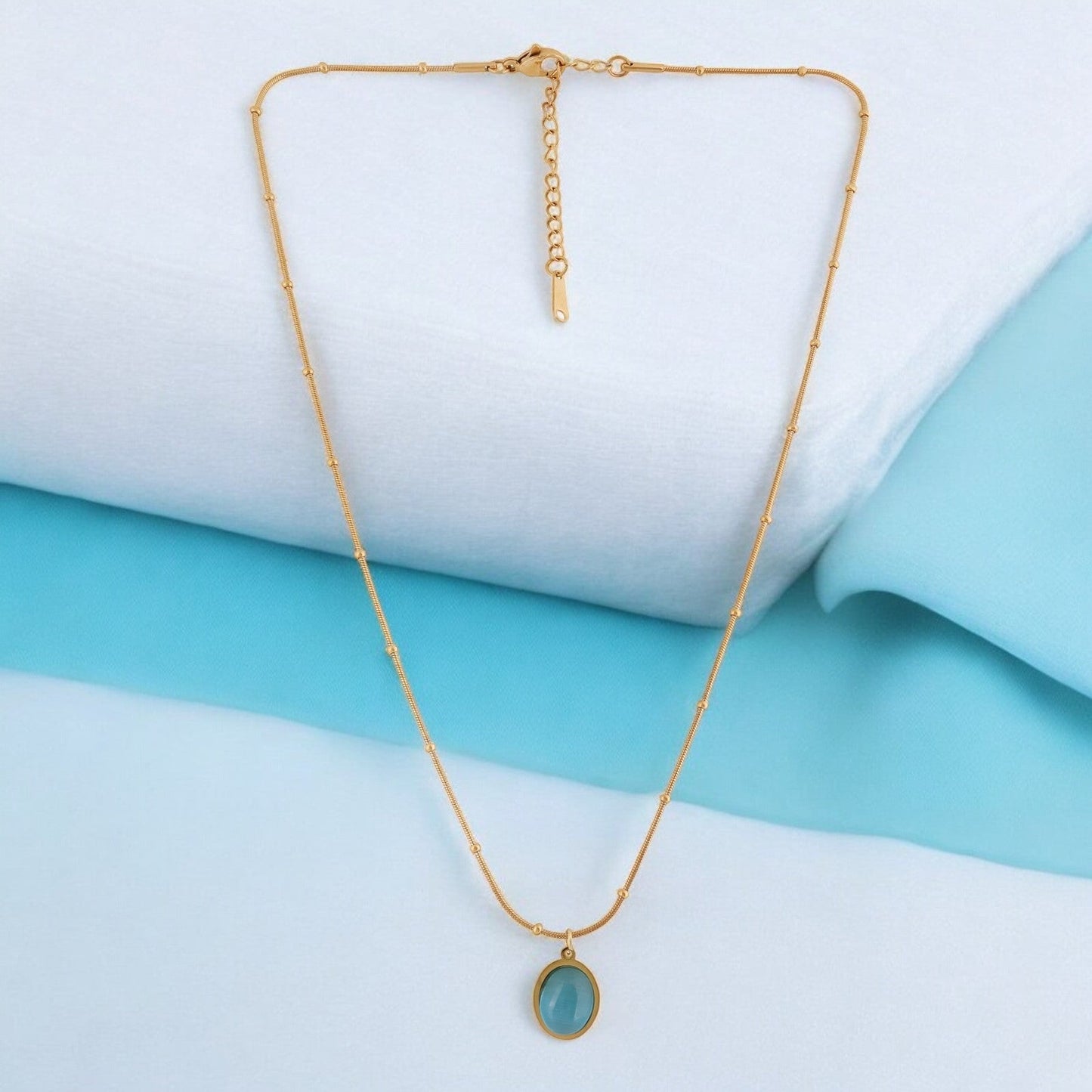 N3VO Azure Droplet Necklace