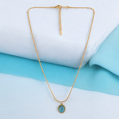 N3VO Azure Droplet Necklace