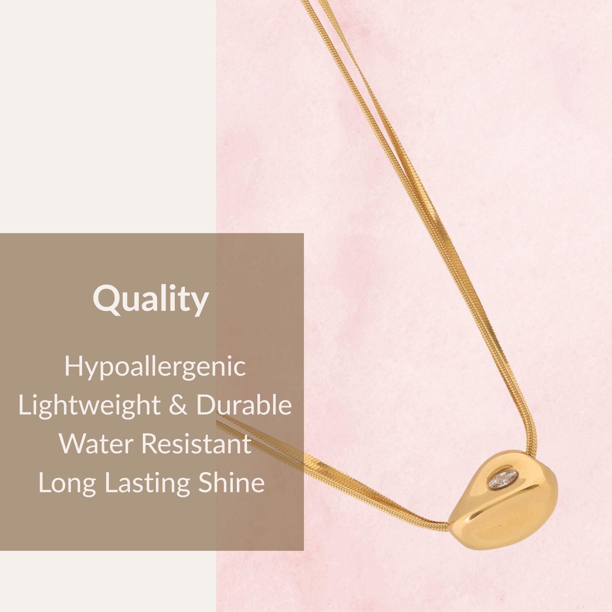 Golden Pebble Necklace N3VO