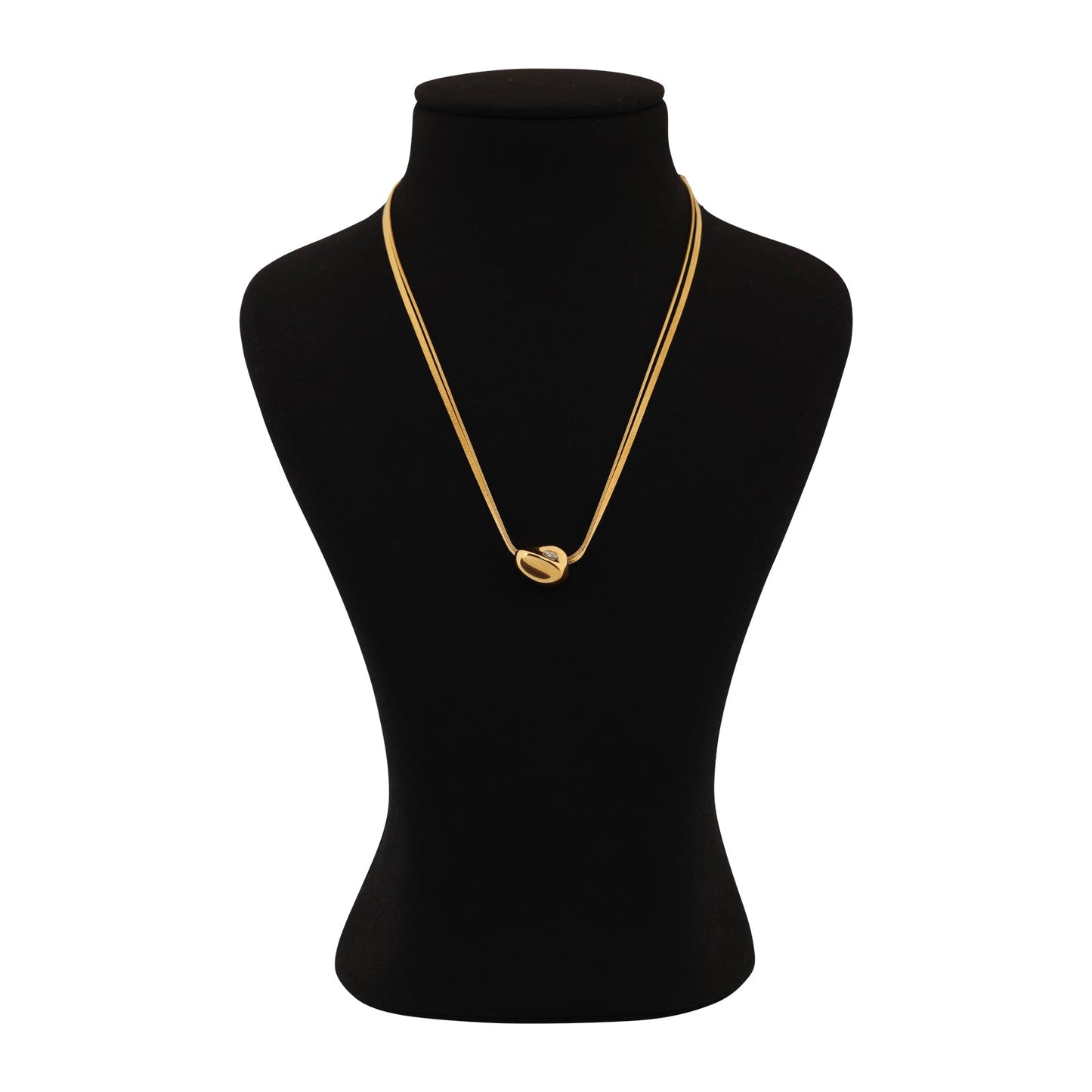 N3VO Golden Pebble Necklace
