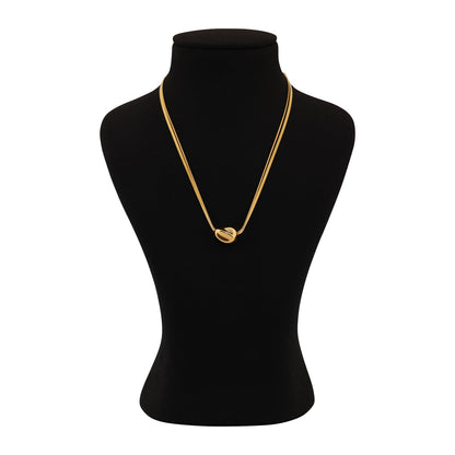 N3VO Golden Pebble Necklace
