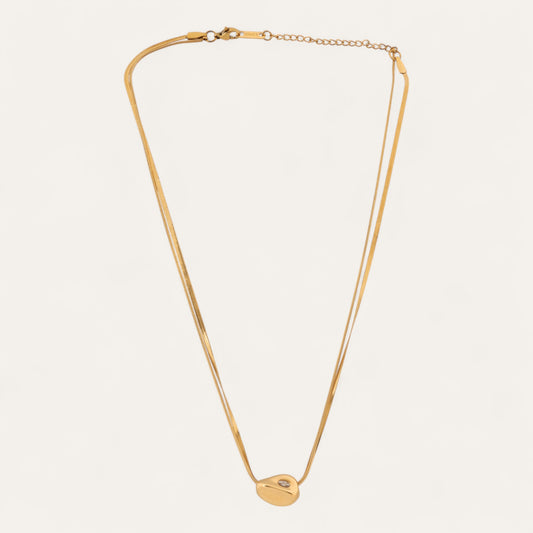 Golden Pebble Necklace
