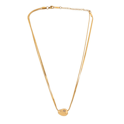 N3VO Golden Pebble Necklace