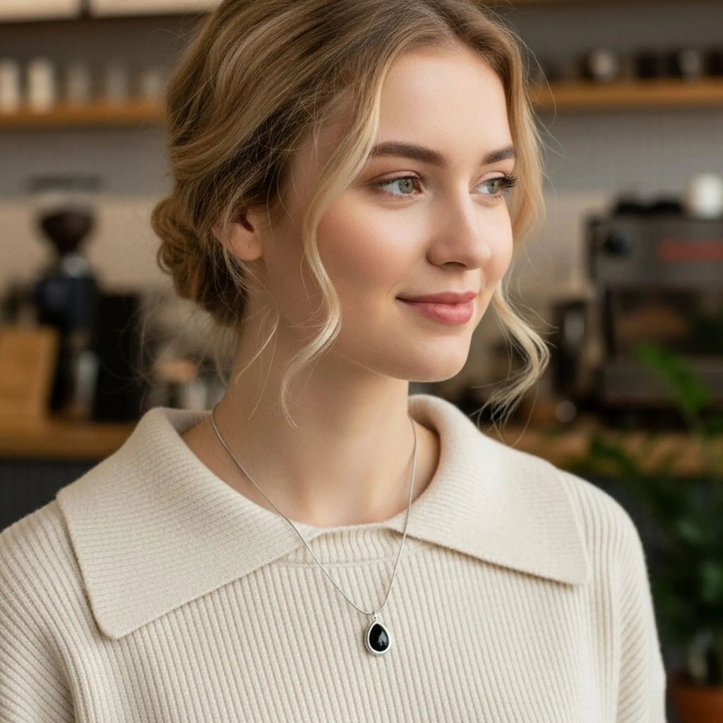 Onyx Dewdrop Necklace N3VO