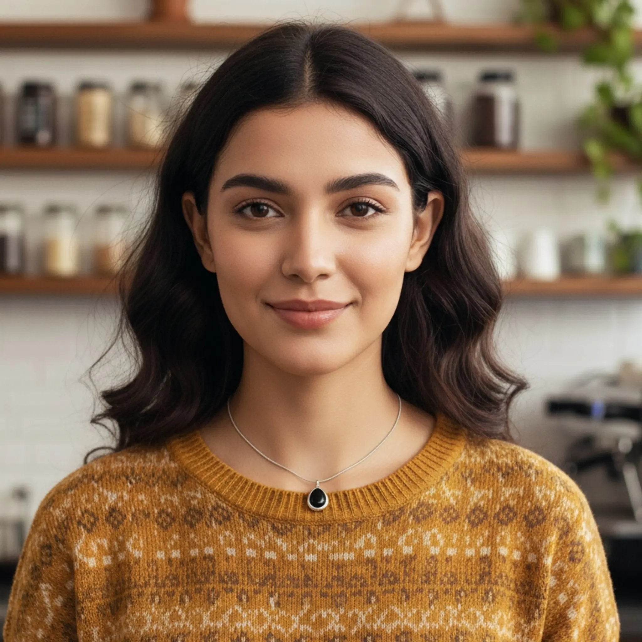 Onyx Dewdrop Necklace N3VO