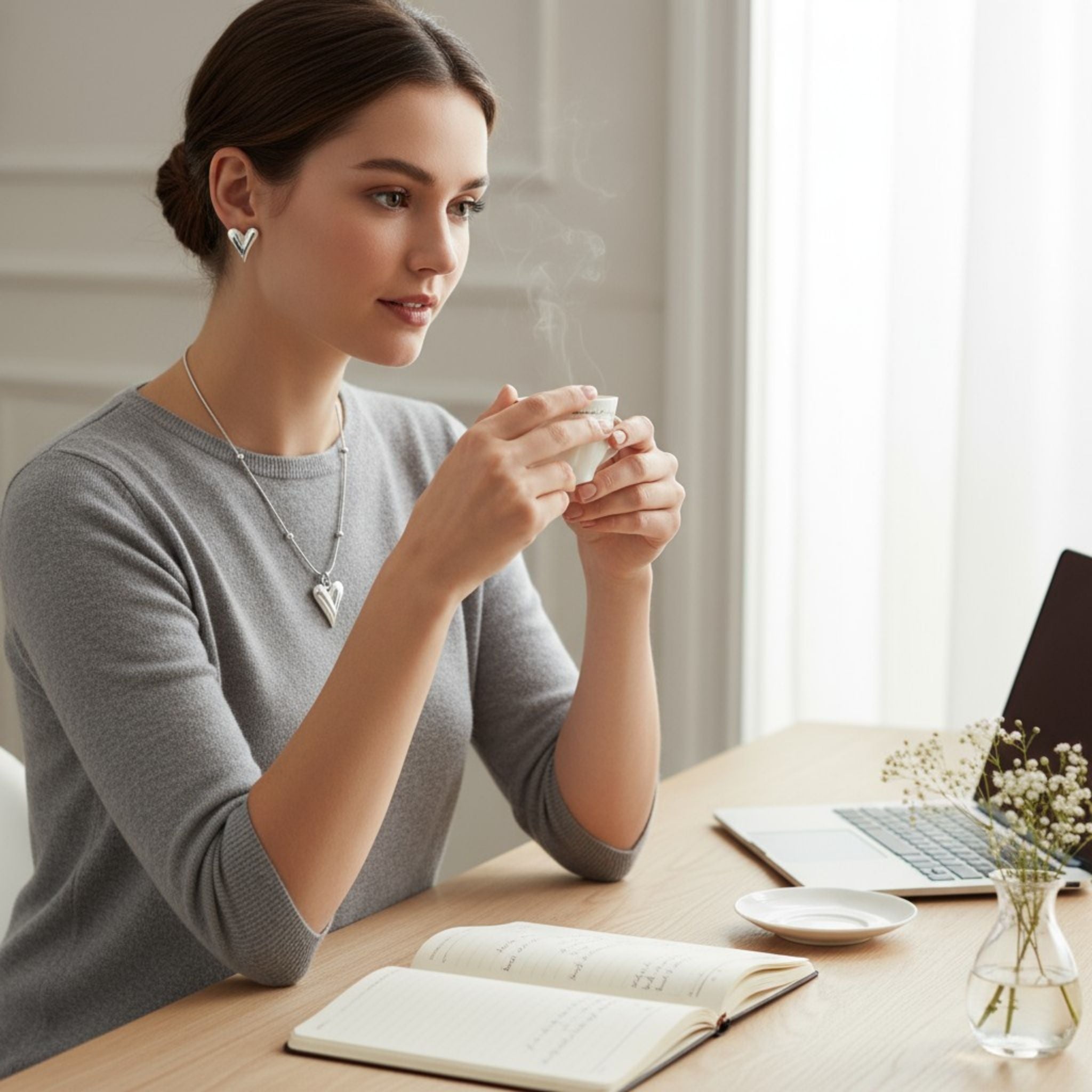 Silver Heartline Set N3VO