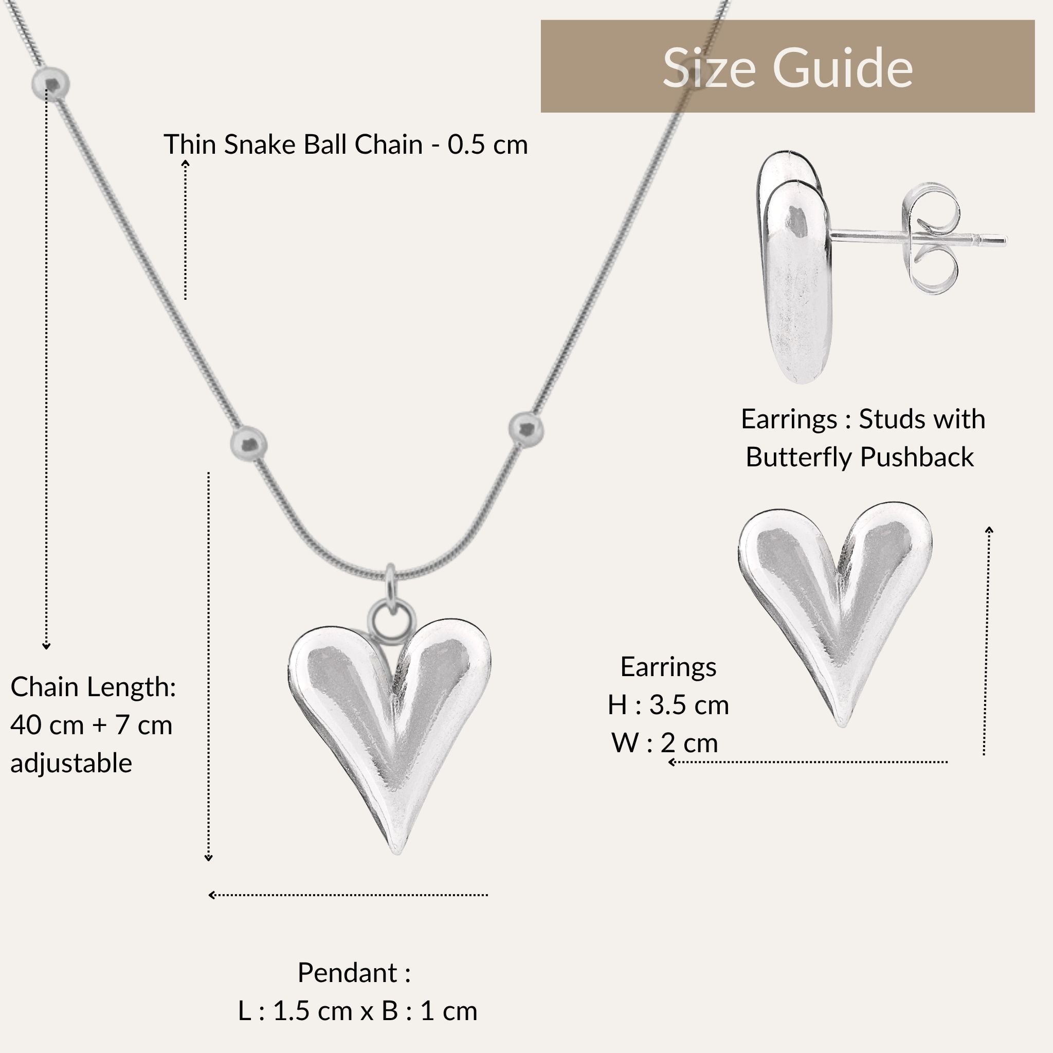 Silver Heartline Set N3VO