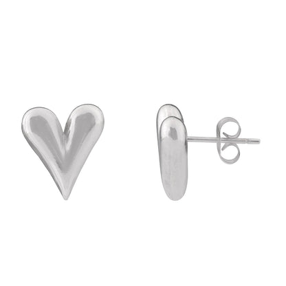 N3VO Silver Heartline Jewelry Set