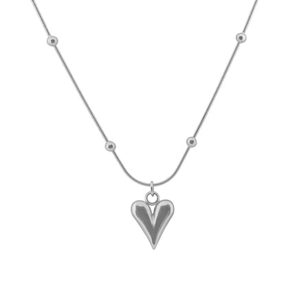N3VO Silver Heartline Jewelry Set