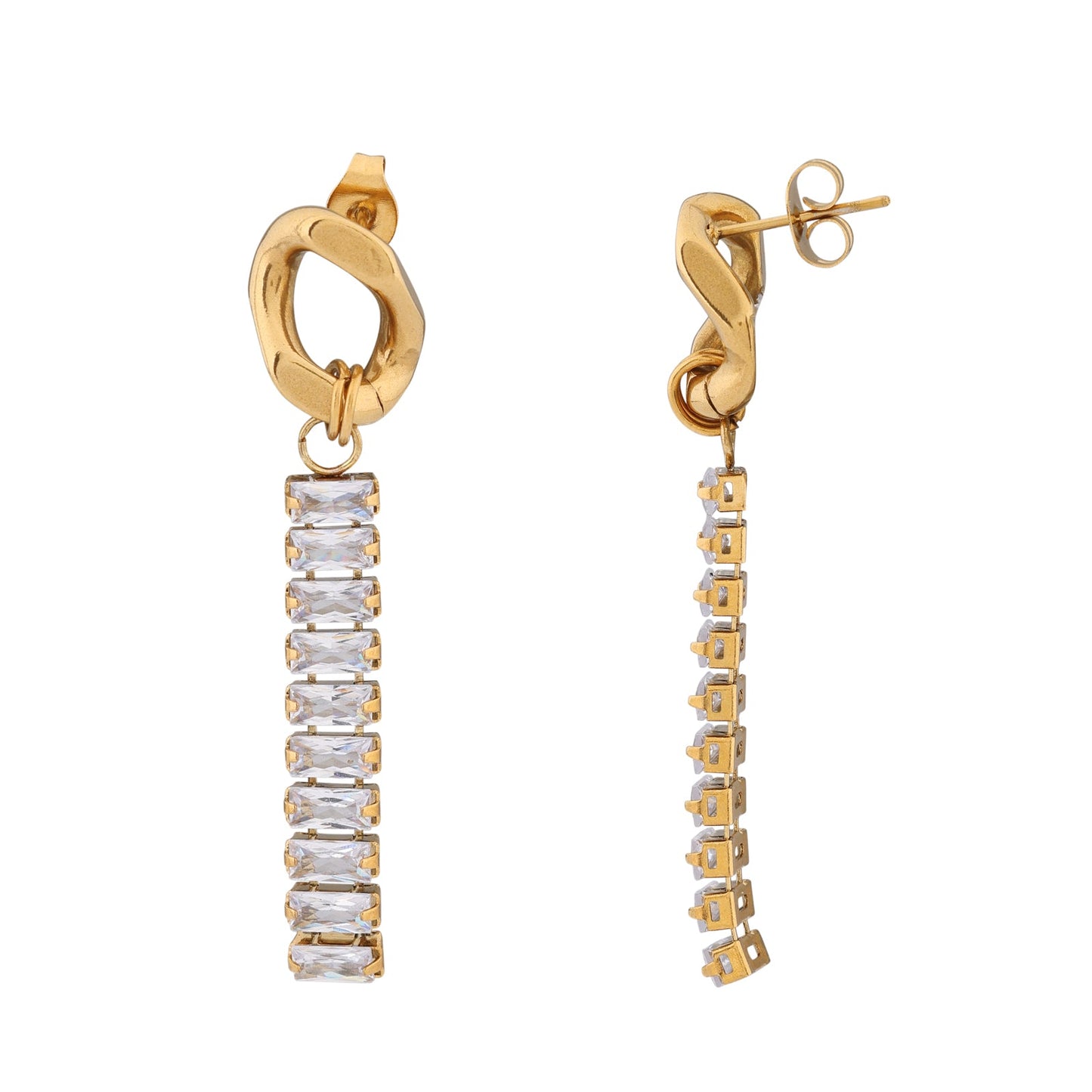 N3VO Golden Cascade Jewelry Set