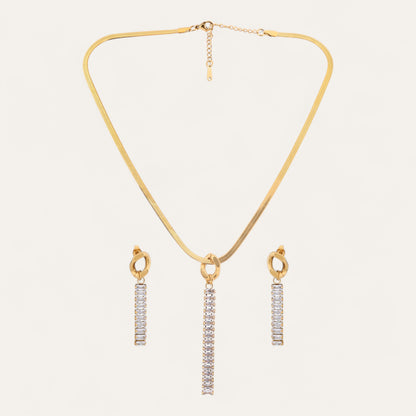 N3VO Golden Cascade Jewelry Set