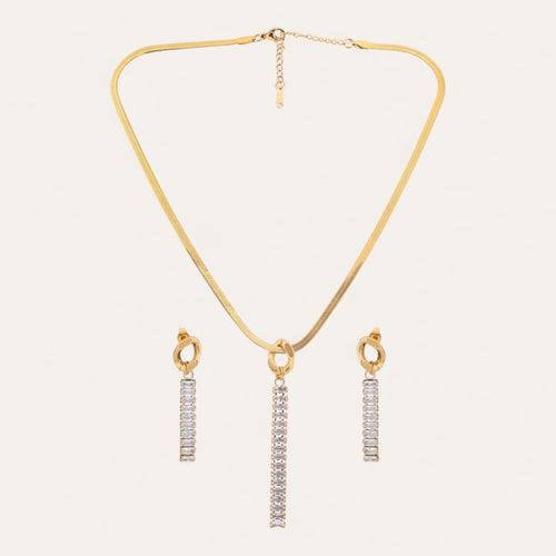 N3VO Golden Cascade Jewelry Set