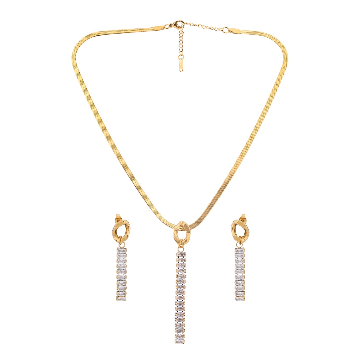 N3VO Golden Cascade Jewelry Set