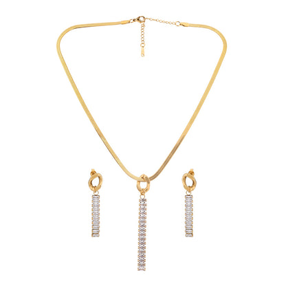 N3VO Golden Cascade Jewelry Set