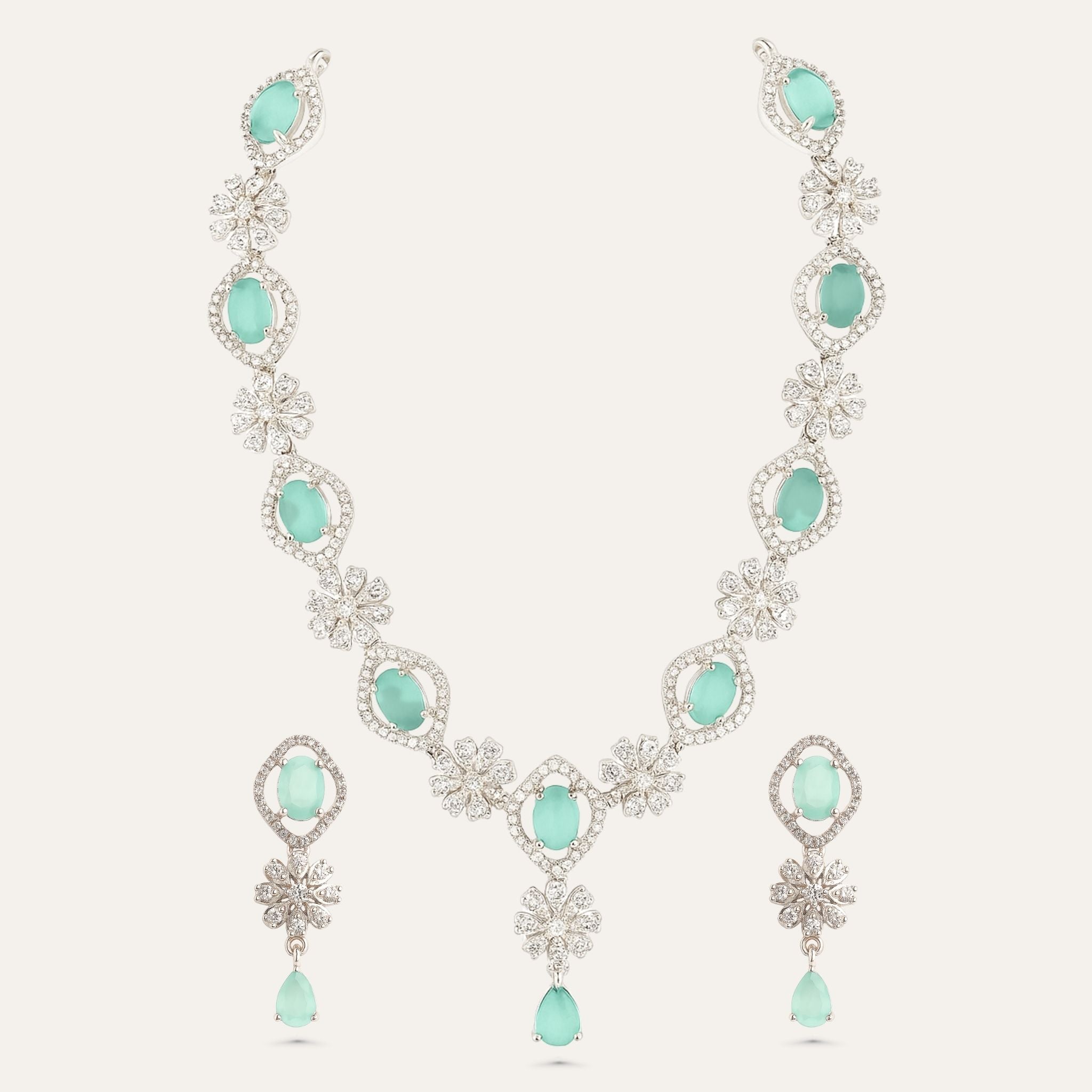 Aurora Aqua Bloom Jewelry Set N3VO