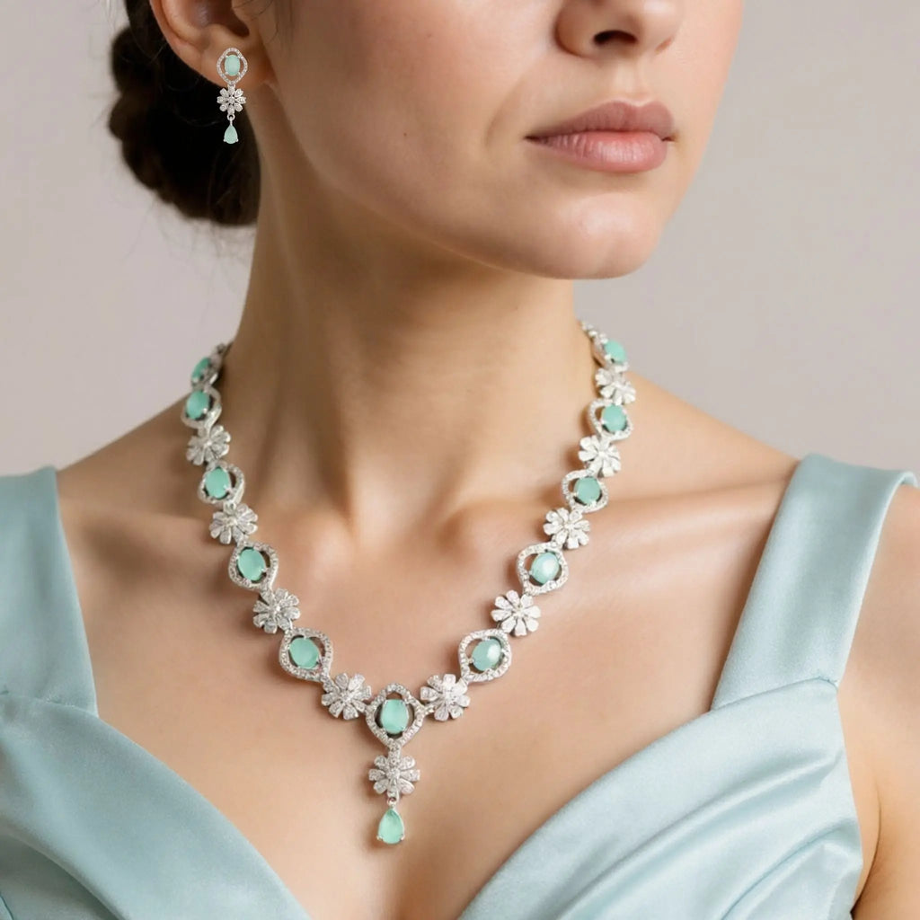 Aurora Aqua Bloom Jewelry Set N3VO