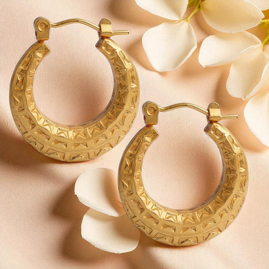 N3VO Gilded Mirage Hoop Earrings